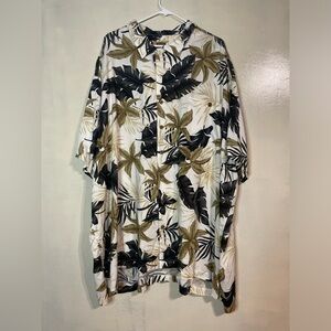 Men’s foundry 4XL button down tropical Hawaiian shirt rayon vacation